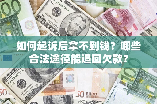 武汉如何起诉后拿不到钱？哪些合法途径能追回欠款？