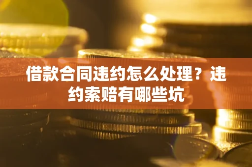 武汉借款合同违约怎么处理？违约索赔有哪些坑