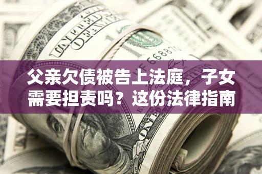 武汉父亲欠债被告上法庭，子女需要担责吗？这份法律指南必须看完