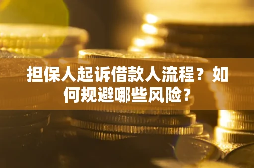 武汉担保人起诉借款人流程？如何规避哪些风险？