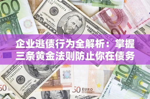 武汉企业逃债行为全解析：掌握三条黄金法则防止你在债务乱局中“踩雷”