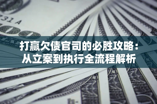 武汉打赢欠债官司的必胜攻略：从立案到执行全流程解析