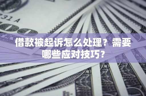 武汉借款被起诉怎么处理？需要哪些应对技巧？