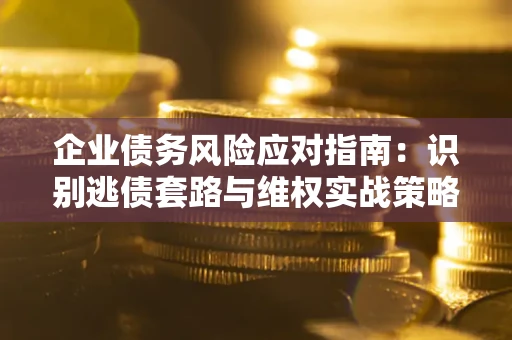 武汉企业债务风险应对指南：识别逃债套路与维权实战策略