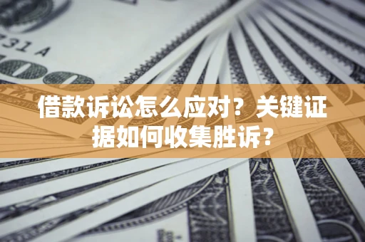 武汉借款诉讼怎么应对？关键证据如何收集胜诉？